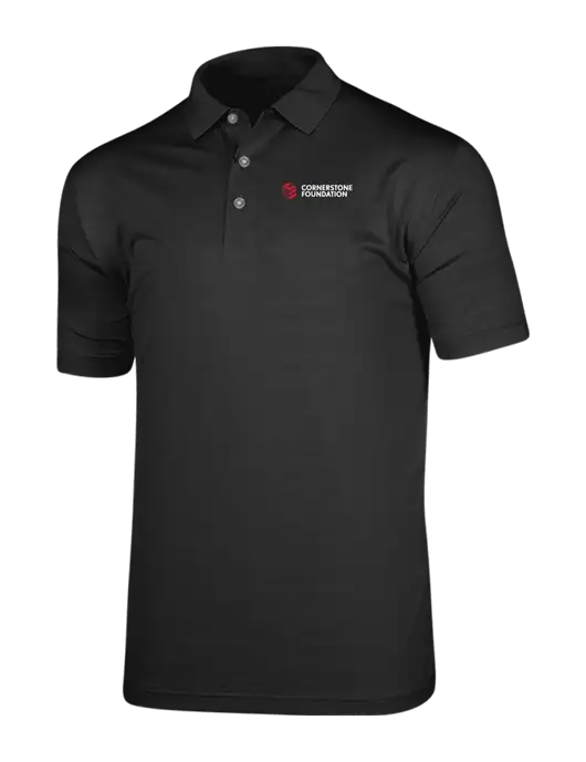 Callaway Vibrant Black Ventilated Polo w/Cornerstone Foundation logo