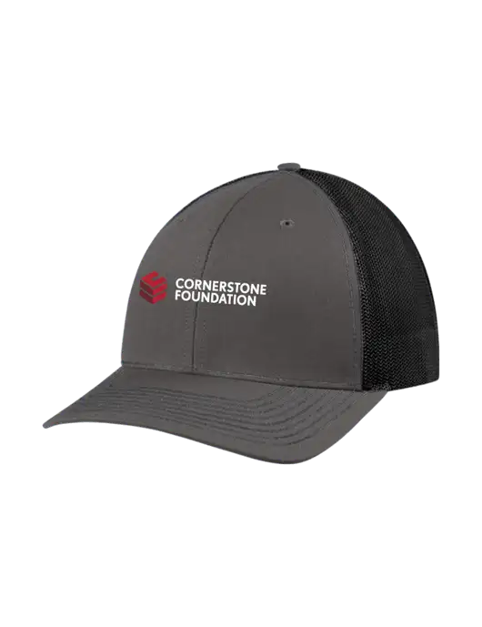 Richardson Adjustable Snapback Original 112 Trucker Cap Dark Grey w/Black Mesh w/Cornerstone Foundation logo