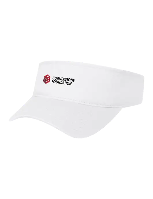 White Cap Visor w/Cornerstone Foundation logo
