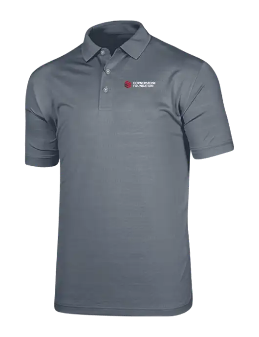 Callaway Vibrant Light Grey Ventilated Polo w/Cornerstone Foundation logo