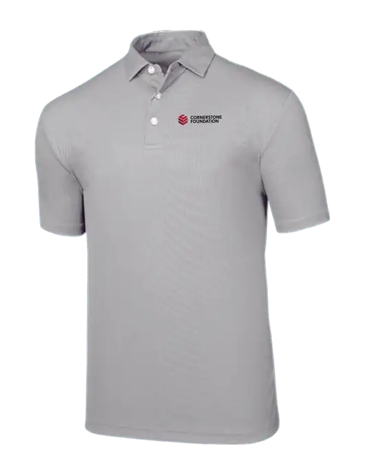 Callaway Birdseye Light Grey Polo w/Cornerstone Foundation logo
