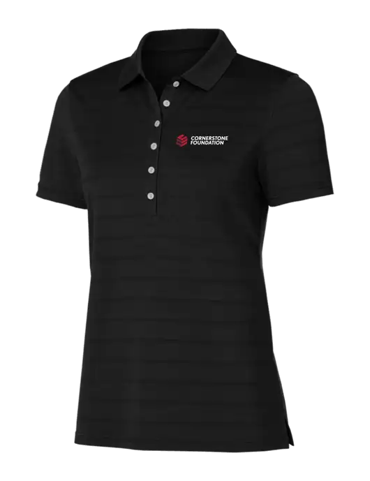 Callaway Womens Black Ventilated Polo w/Cornerstone Foundation logo