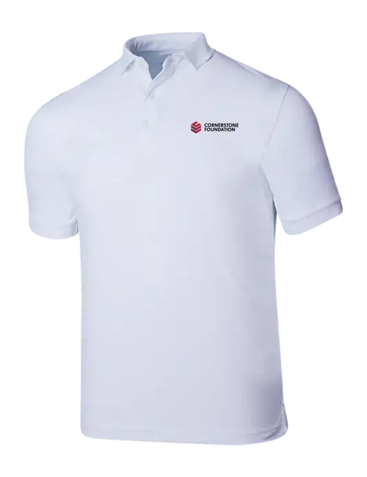 Callaway Ottoman Bright White Polo w/Cornerstone Foundation logo