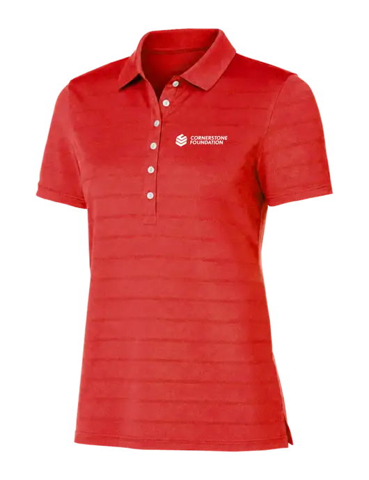 Callaway Womens Red Ventilated Polo w/Cornerstone Foundation logo