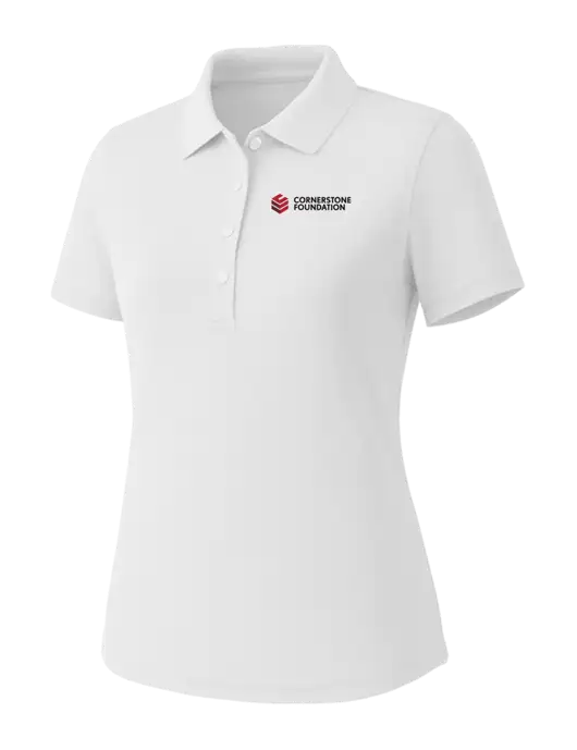 Callaway Womens Core Bright White Performance Polo w/Cornerstone Foundation logo