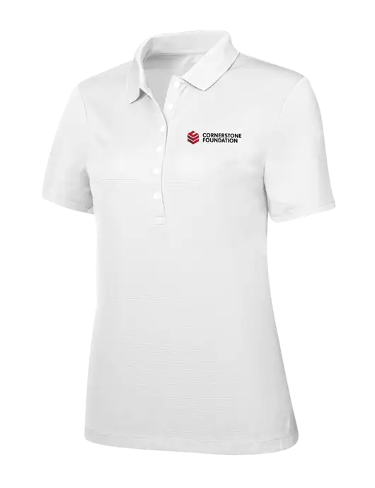 Callaway Womens Ottoman Bright White Polo w/Cornerstone Foundation logo