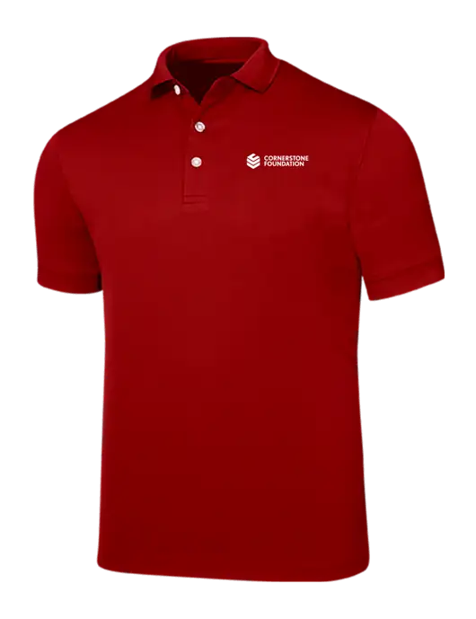 Callaway Ottoman Red Polo w/Cornerstone Foundation logo