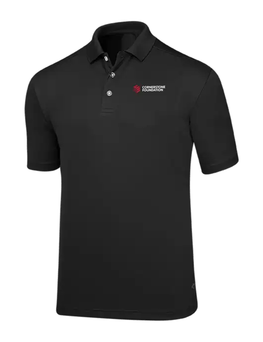 Callaway Core Black Performance Polo w/Cornerstone Foundation logo