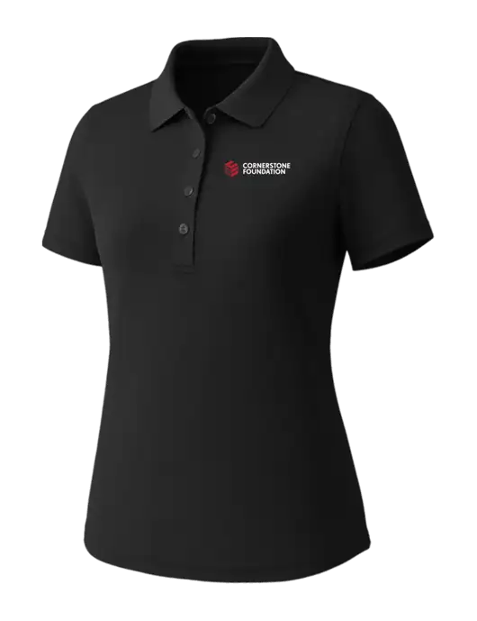 Callaway Womens Core Black Performance Polo w/Cornerstone Foundation logo