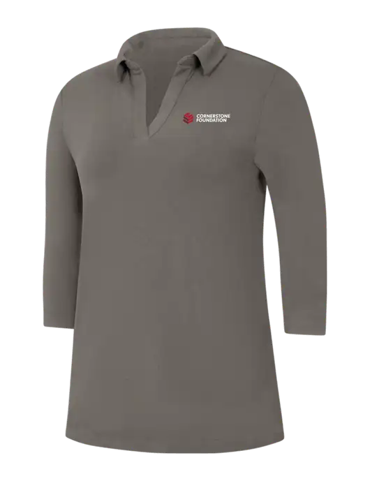 Womens Dark Grey Luxe Knit Tunic w/Cornerstone Foundation logo