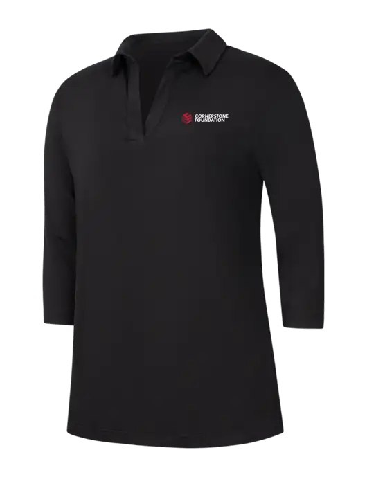 Womens Black Luxe Knit Tunic w/Cornerstone Foundation logo