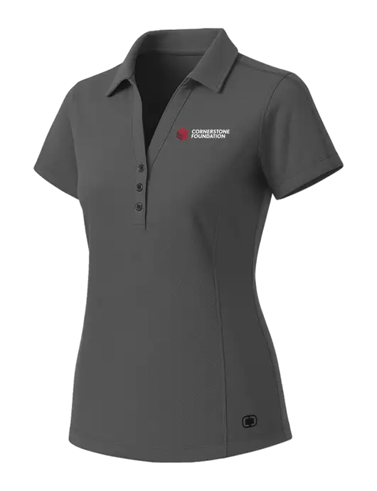 OGIO Womens Medium Grey ONYX Polo w/Cornerstone Foundation logo