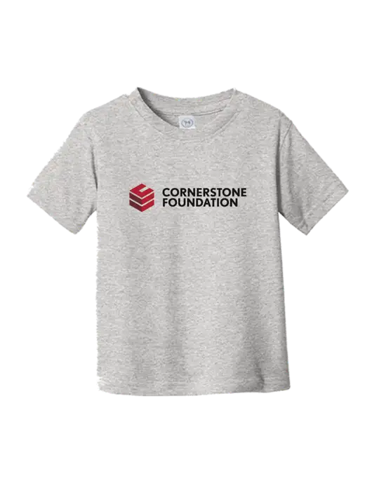 Rabbit Skins Light Grey Heather Toddler Fine Jersey Tee w/Cornerstone Foundation logo