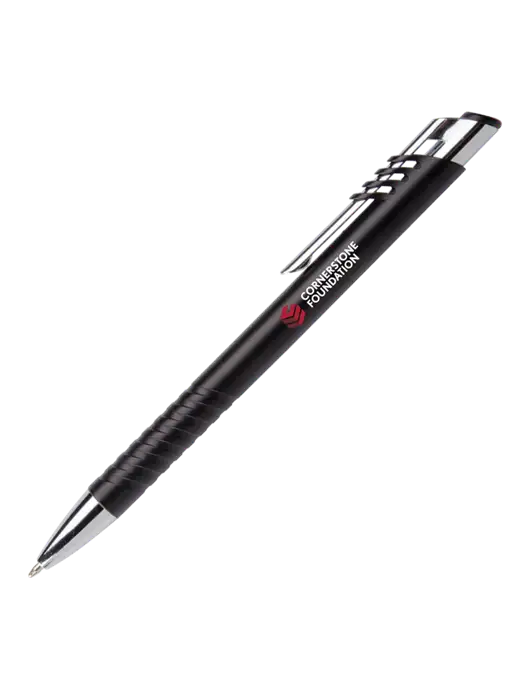Schirhart Black Pen - Black Ink w/Cornerstone Foundation logo