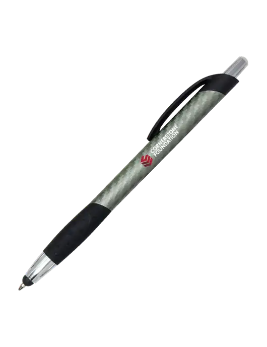 Sunray Gunmetal Stylus Pen w/Cornerstone Foundation logo