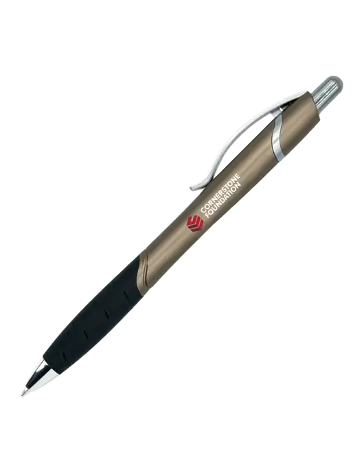 Summerhill Grey Pen - Black Ink w/Cornerstone Foundation logo