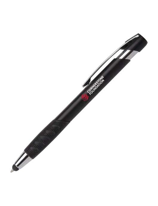 Alize Black Stylus Black Ink Pen w/Cornerstone Foundation logo