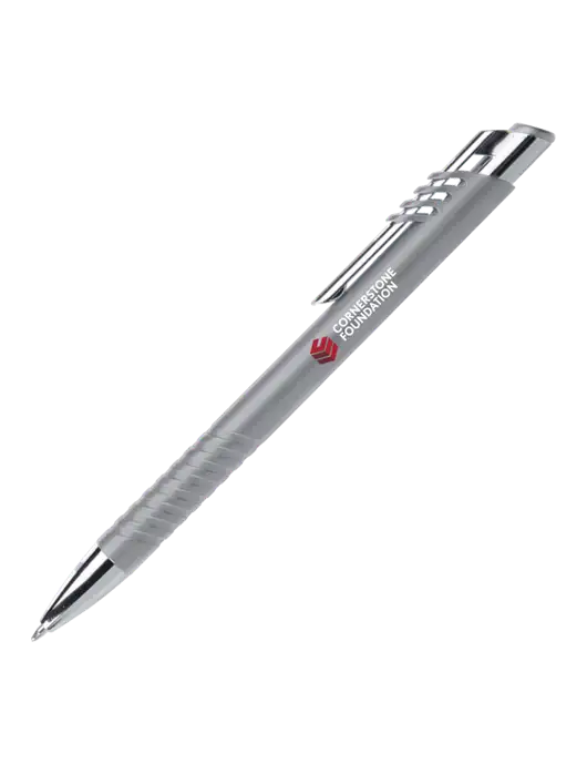 Schirhart Grey Pen - Black Ink w/Cornerstone Foundation logo