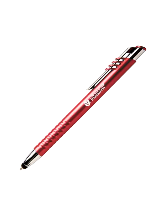 Schirhart Red Stylus Pen - Blue Ink w/Cornerstone Foundation logo