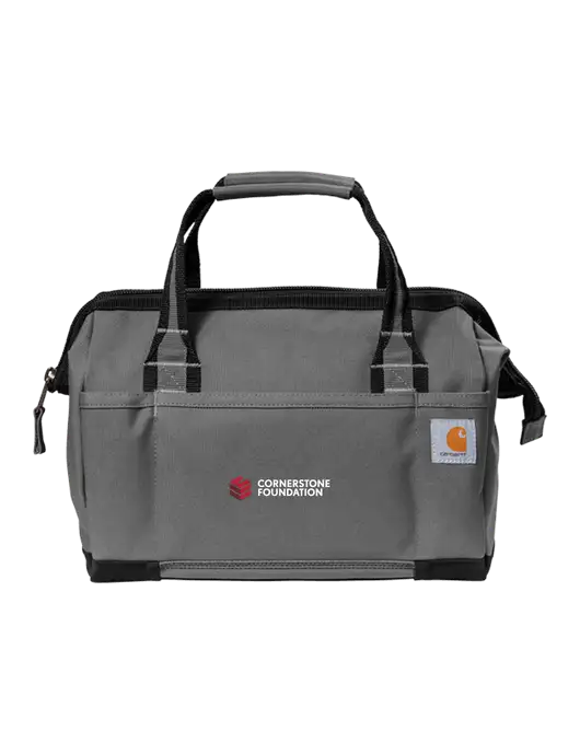 Carhartt Foundry Series 14” Grey Tool Bag w/Cornerstone Foundation logo