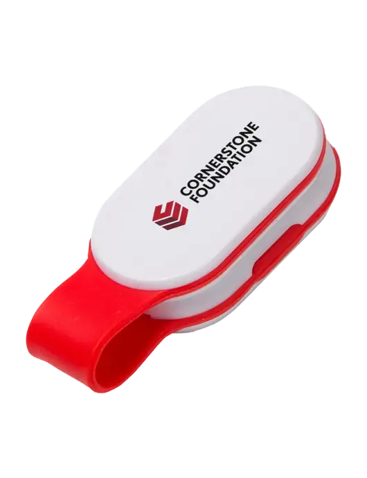 Magna Clip Red Personal Safety Light w/Cornerstone Foundation logo