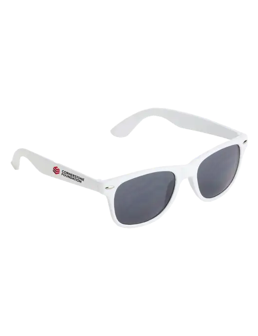 Daytona White Sunglasses w/Cornerstone Foundation logo