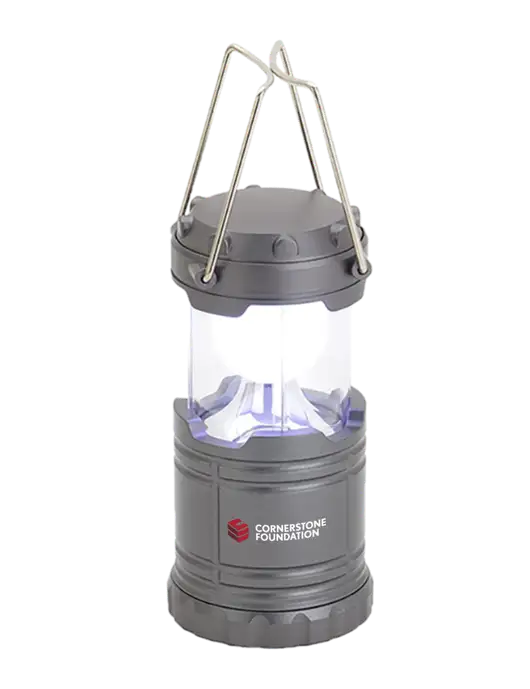 Gunmetal Mini Retro Lantern w/Cornerstone Foundation logo