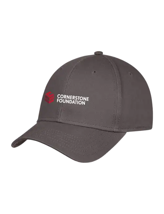 Charcoal Structured Cap Hook & Loop w/Cornerstone Foundation logo