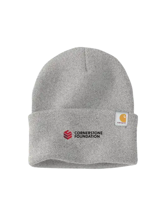 Carhartt Light Grey Heather Watch Cap 2.0 w/Cornerstone Foundation logo