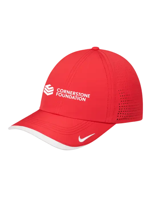 Nike Red/White Dri-FIT Perforated Performance Cap w/Cornerstone Foundation logo