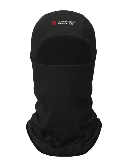 Black CornerStone Smooth Fleece Face Mask w/Cornerstone Foundation logo