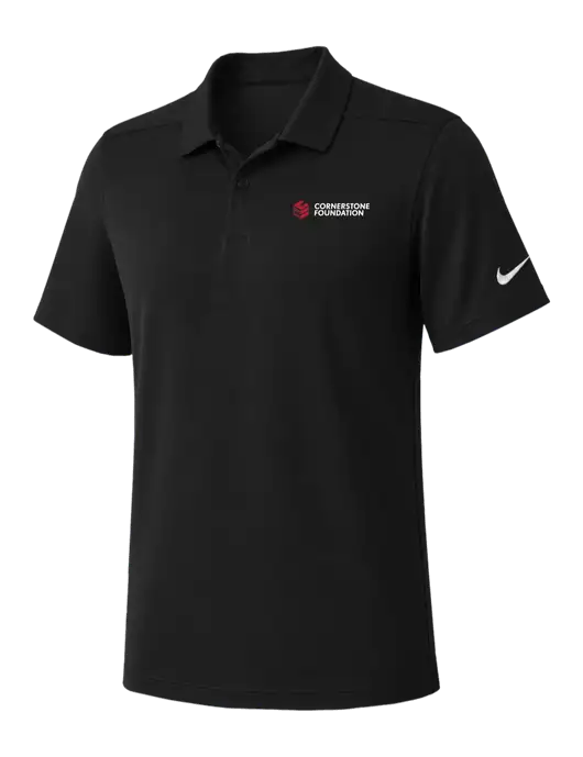 Nike Black Dry Essential Solid Polo w/Cornerstone Foundation logo