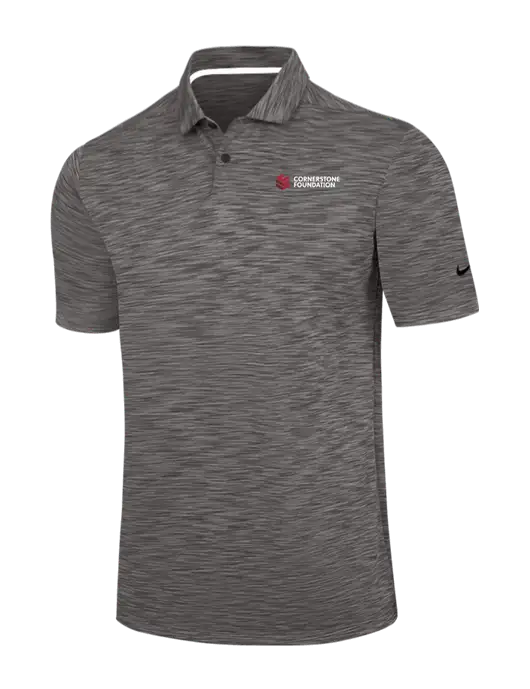 Nike Dark Grey Dri-FIT Vapor Space Dyed Polo w/Cornerstone Foundation logo