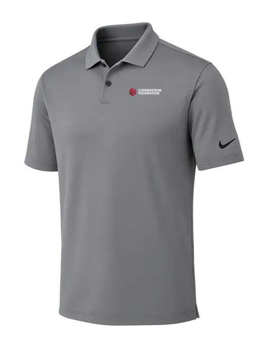 Nike Medium Grey Dri-FIT Vapor Polo w/Cornerstone Foundation logo