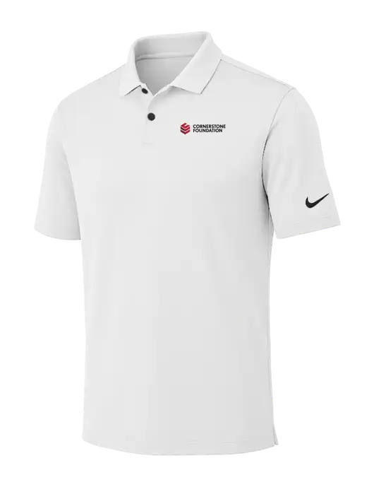 Nike White Dri-FIT Vapor Polo w/Cornerstone Foundation logo
