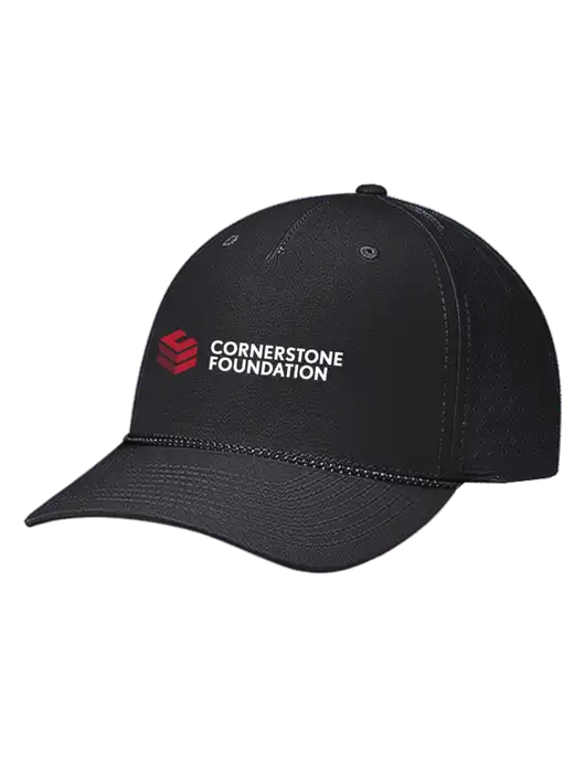 Richardson Laser Perf Performance Black/Black-Grey Rope Cap w/Cornerstone Foundation logo