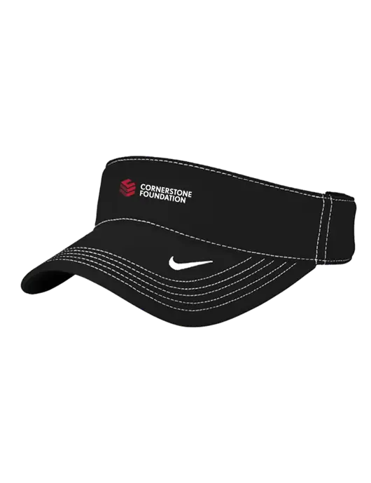 Nike Black Dri-FIT Ace Visor w/Cornerstone Foundation logo