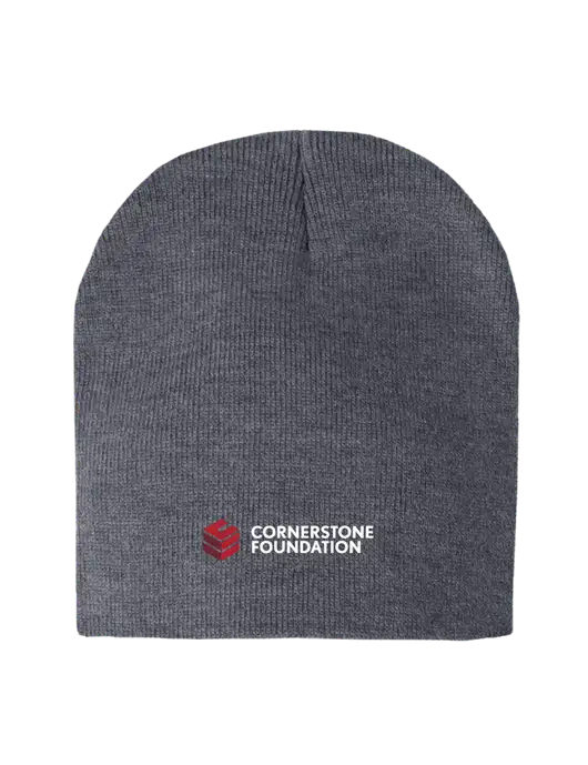 Dark Grey Heather Element Knit Beanie w/Cornerstone Foundation logo