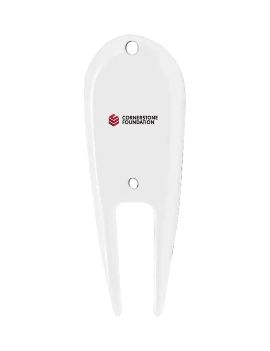 White Divot Tool w/Cornerstone Foundation logo
