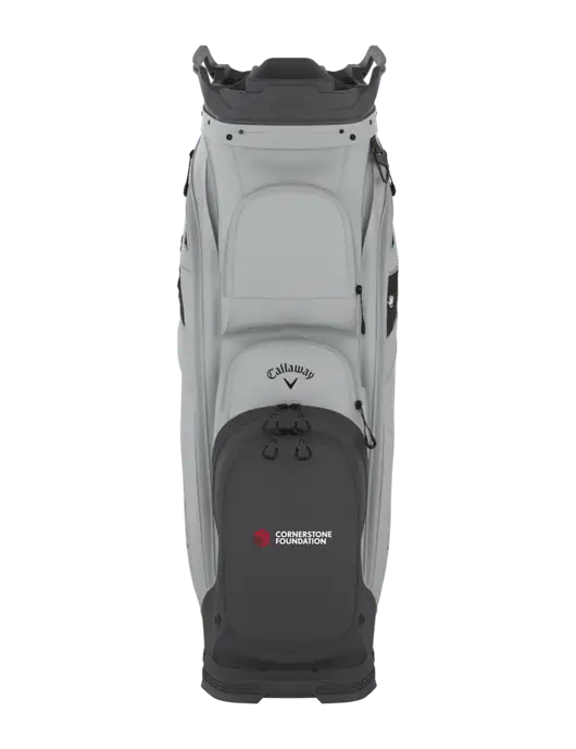 Callaway Org 14 Light Grey Cart Golf Bag  w/Cornerstone Foundation logo