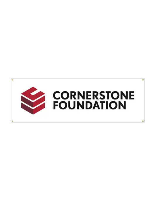 Vinyl Banner 72" x 24"  w/Cornerstone Foundation logo