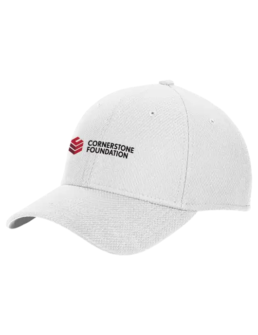 New Era Diamond Era White Stretch Cap w/Cornerstone Foundation logo
