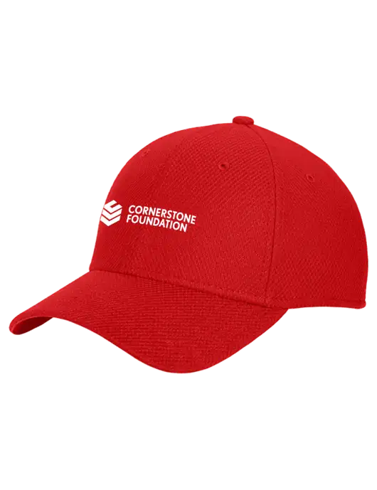 New Era Diamond Era Red Stretch Cap w/Cornerstone Foundation logo