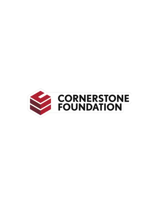 Medium Large Decal (approx 16-22 sq in) w/Cornerstone Foundation logo