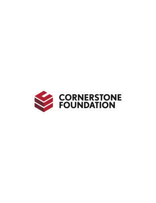 Medium Decal (approx 11-15 sq in) w/Cornerstone Foundation logo