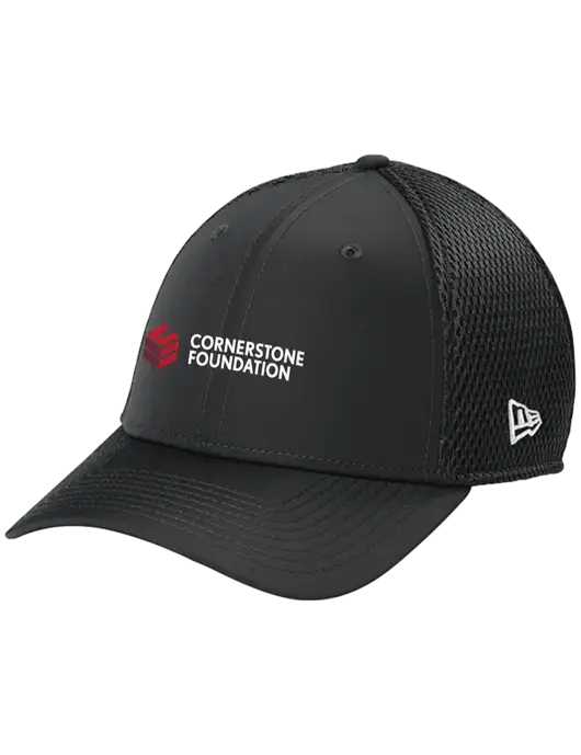 New Era 39THIRTY Performance Stretch Charcoal Grey Mesh Cap w/Cornerstone Foundation logo