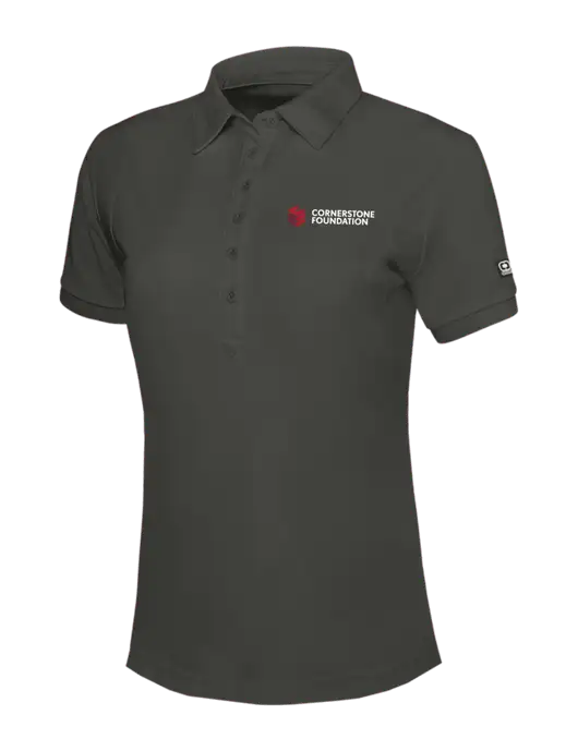 OGIO Womens Dark Grey Jewel Polo w/Cornerstone Foundation logo