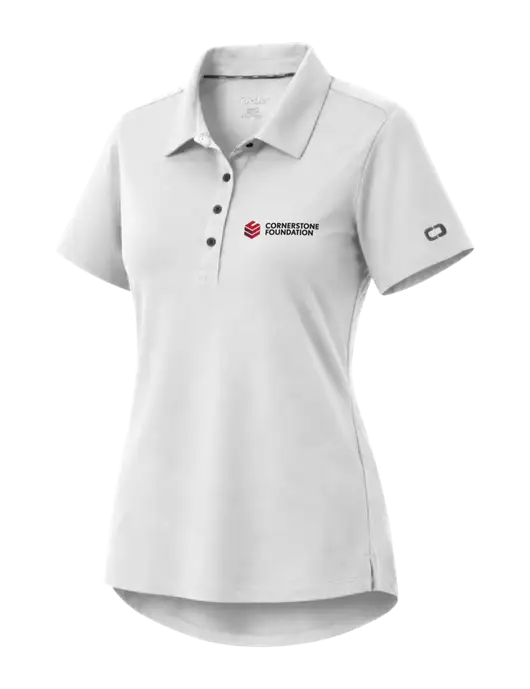 OGIO Womens Envision White Polo w/Cornerstone Foundation logo