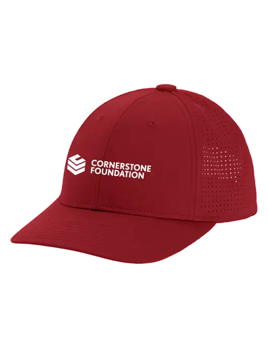 Pro-Cut Structured Snapback with Pinhole Mesh Cardinal Cap w/Cornerstone Foundation logo