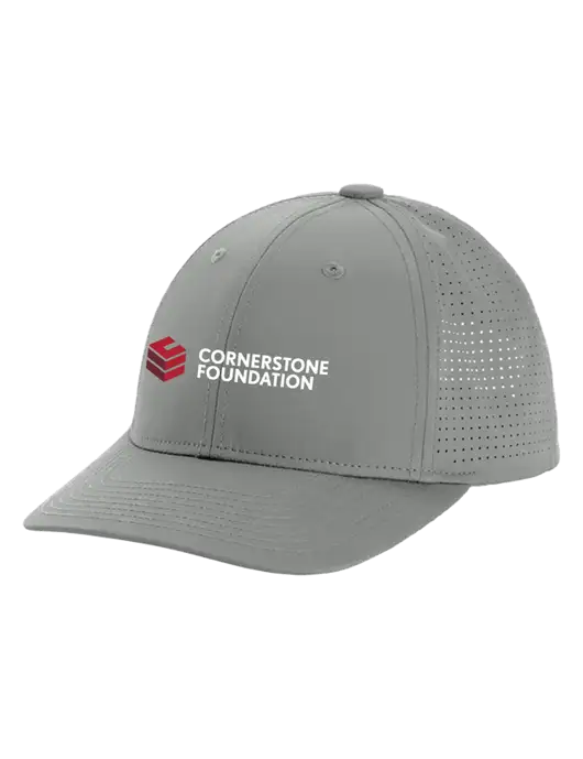 Pro-Cut Structured Snapback with Pinhole Mesh Medium Grey Cap w/Cornerstone Foundation logo